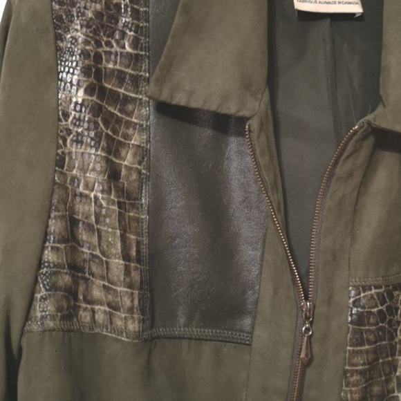 Green Suede Blazer with Detailing - Picture 4 of 7